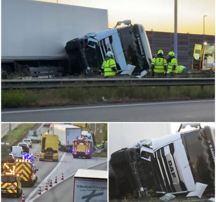 Ongeval met vrachtwagen veroorzaakt verkeershinder op E34/E313 in Ranst: bestuurder gekneld in cabine