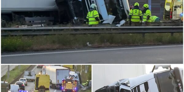 Ongeval met vrachtwagen veroorzaakt verkeershinder op E34/E313 in Ranst: bestuurder gekneld in cabine