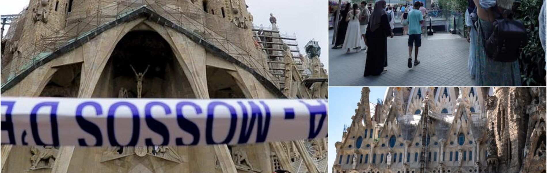 Klimaatprotest maar verfvandalisme op de Sagrada Familia-kerk in Barcelona