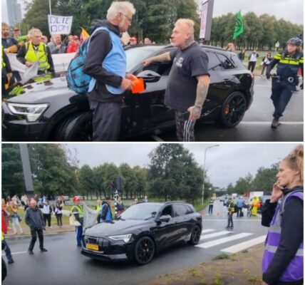 Activisten van Extinction Rebellion ontmoeten Hagenees met kort lontje