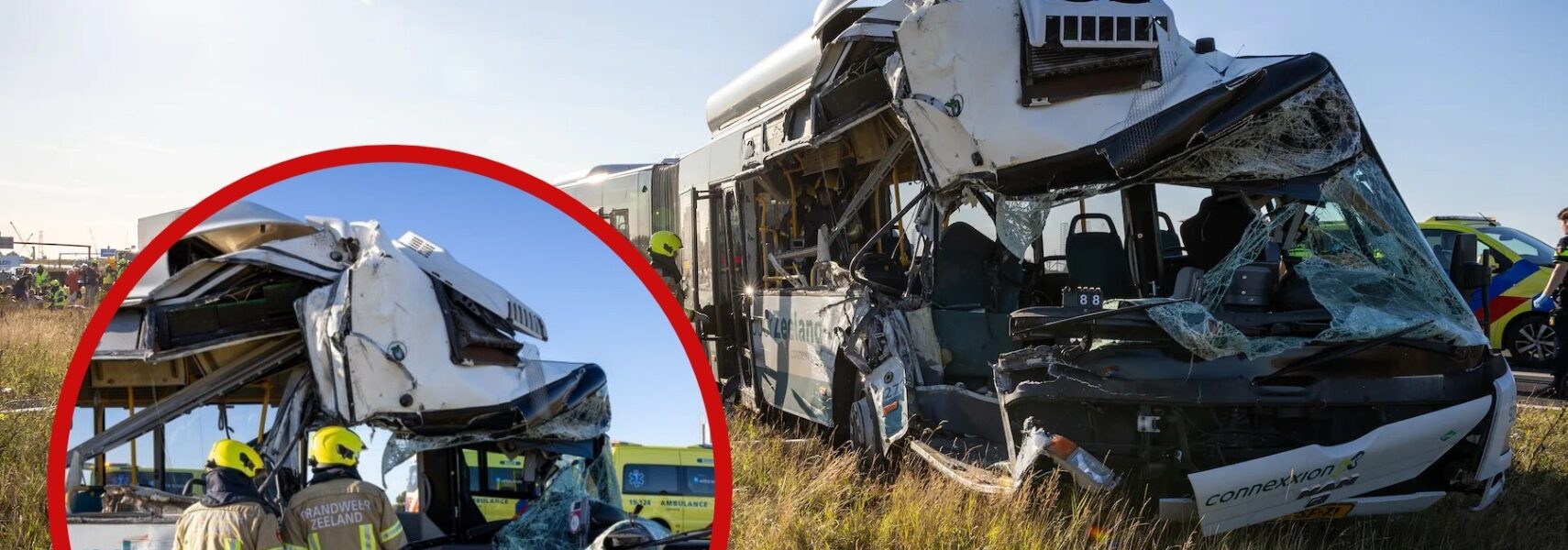 Zeventien gewonden bij ongeval tussen vrachtwagen en lijnbus op de N62 bij Nieuwdorp