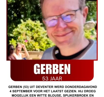 Grote zorgen om vermiste Gerben (53): ‘Dit wijkt heel erg af van zijn patroon’