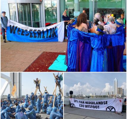 Protest in hart van Wereldhavendagen: Klimaatactivisten waarschuwen voor vervuilende toekomst Rotterdamse haven