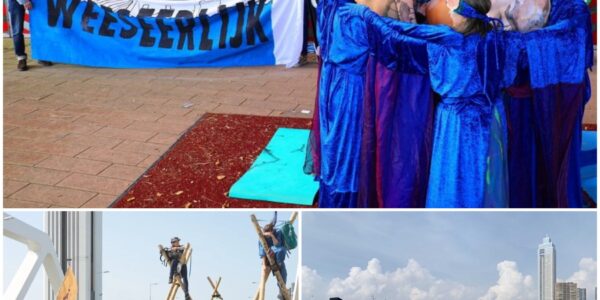 Protest in hart van Wereldhavendagen: Klimaatactivisten waarschuwen voor vervuilende toekomst Rotterdamse haven