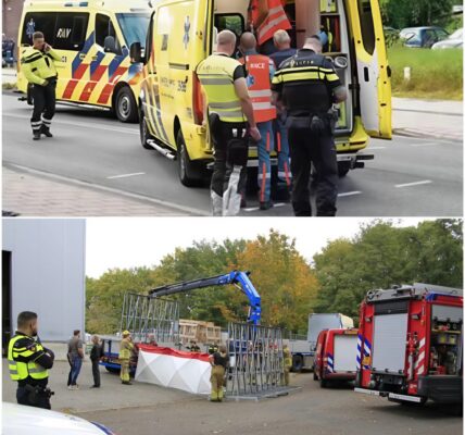FOTO'S: Alleenstaande vader ernstig gewond bij laadongeluk in Weert