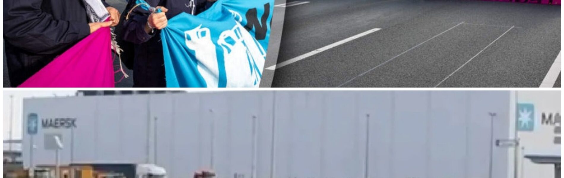 Vrachtwagenchauffeur mept havenblokkeerders van de weg.