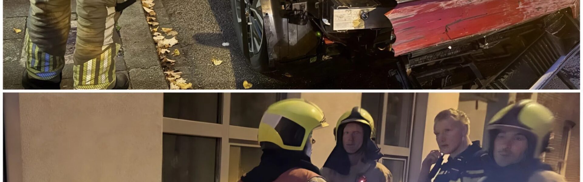 "Auto Vliegt uit Bocht en Boort zich in Woonhuizen!”