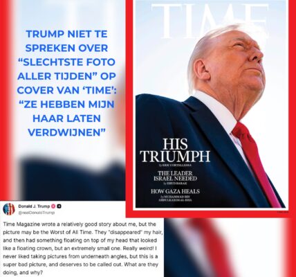 Trump woedend over “slechtste foto aller tijden” op cover van Time: “Ze hebben mijn haar laten verdwijnen”