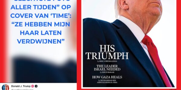 Trump woedend over “slechtste foto aller tijden” op cover van Time: “Ze hebben mijn haar laten verdwijnen”