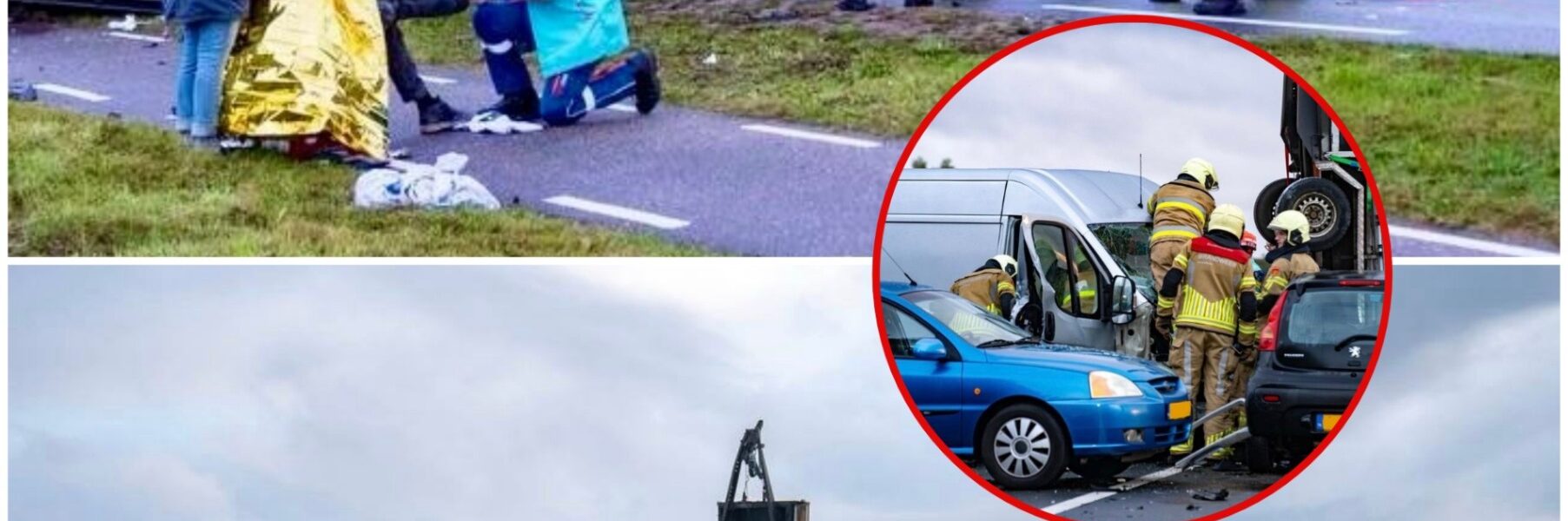 Zwaar ongeluk bij Wesepe: vijf gewonden, twee in kritieke toestand na kettingbotsing op N348