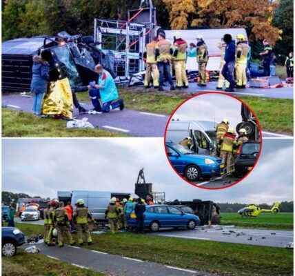 Zwaar ongeluk bij Wesepe: vijf gewonden, twee in kritieke toestand na kettingbotsing op N348