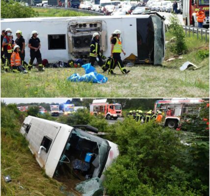 Horror-Unfall auf der A2: Reisebus kollidiert heftig – 18 Verletzte, dramatische Szenen! Alle Details zur Rettungsaktion weiter unten