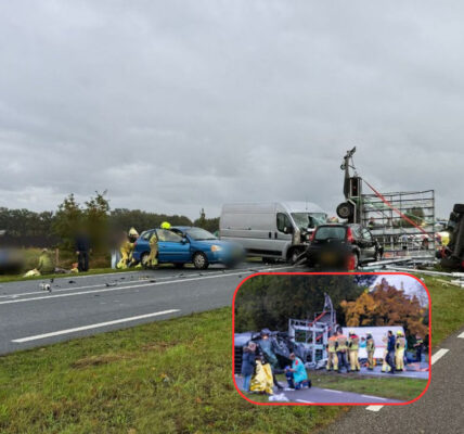 Drama op de N348: vijf voertuigen in vlammen na horrorcrash – meerdere zwaargewonden!