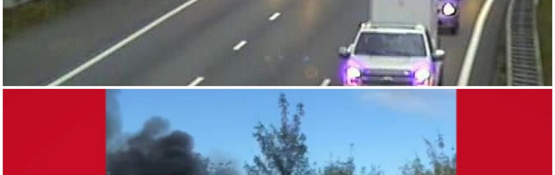 Auto vliegt in brand op A10, veroorzaakt flinke rookwolk