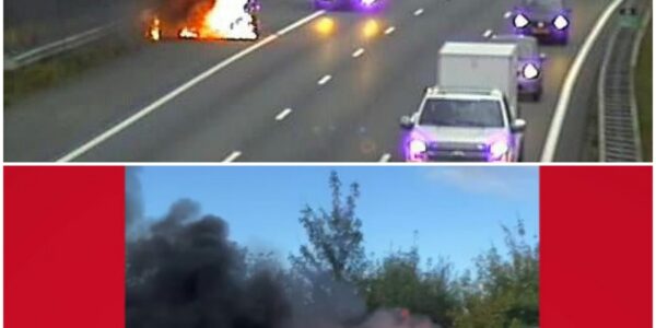 Auto vliegt in brand op A10, veroorzaakt flinke rookwolk