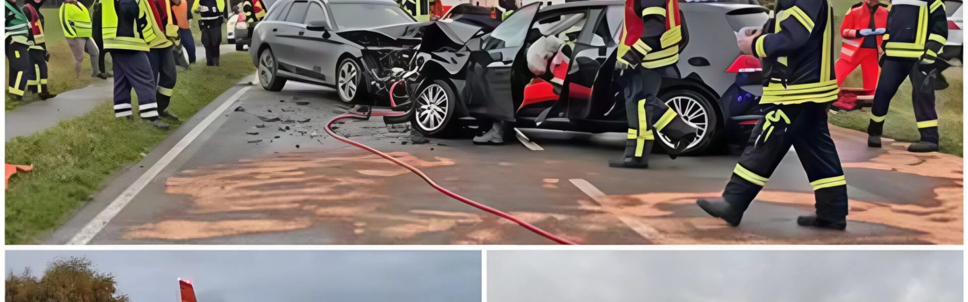 Gartenabfälle auf der Straße führen zu schwerem Unfall – junger Beifahrer schwebt in Lebensgefahr