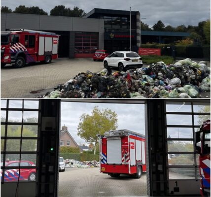 🔥 PANIEK IN LIESHOUT: VUILNISWAGEN VAT VLAM — CHAUFFEUR REDT OP HET NIPPERTJE CATASTROFE BIJ BRANDWEERKAZERNE! 🔥