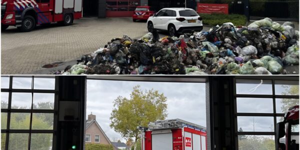 🔥 PANIEK IN LIESHOUT: VUILNISWAGEN VAT VLAM — CHAUFFEUR REDT OP HET NIPPERTJE CATASTROFE BIJ BRANDWEERKAZERNE! 🔥