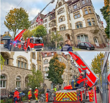 Dachbrand bedroht Mehrfamilienhaus – Polizei ermittelt zur noch unklaren Brandursache
