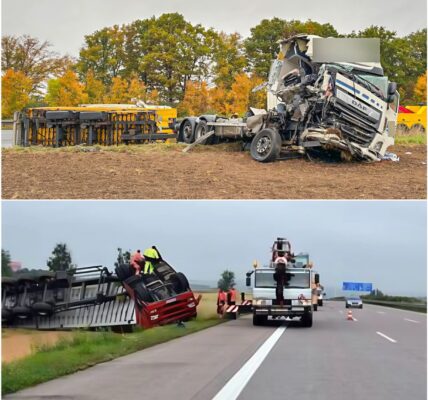 Tödliches Chaos knapp verhindert: Zwei Lkw krachen auf der A4 – Trummer, Rauch und Gluck im Ungluck 🚛🔥