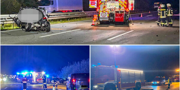 Verhängnisvolle Kollision auf der A1: Junger Mann stirbt – Rettungskräfte beschreiben Bild der Zerstörung