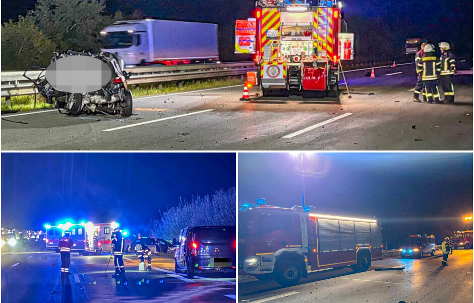 Verhängnisvolle Kollision auf der A1: Junger Mann stirbt – Rettungskräfte beschreiben Bild der Zerstörung