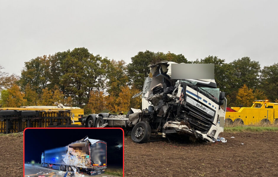 Titel: Trummerfeld auf der A4: 26 Tonnen Pakete verteilen sich nach Lkw-Kollision Richtung Dresden
