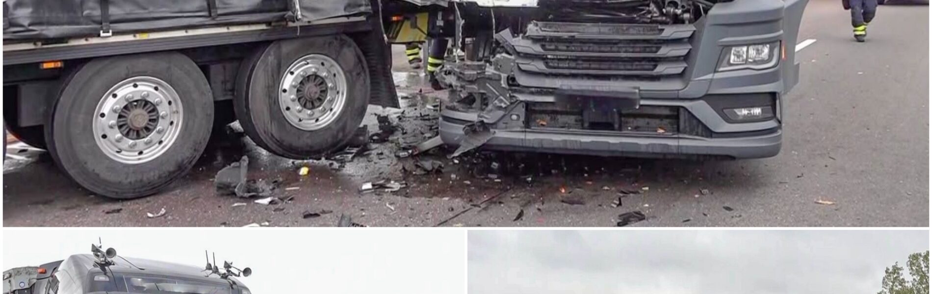 Schwerer Unfall auf der A7: Lkw kracht ins Stauende, 400 Liter Diesel laufen aus – zweiter Crash im Stau verschärft das.