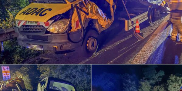 LKW rast in Unfallstelle – Abschleppfahrer rettet drei Leben mit einem Sprung um Leben und Tod! 👇