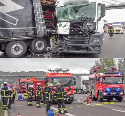 Schwerer Unfall auf der A7: 400 Liter Diesel ausgelaufen – Chaos durch weiteren Zusammenstoß 👇