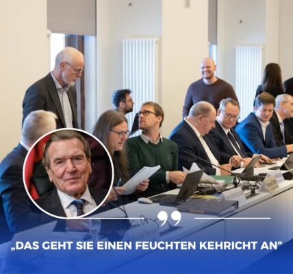 „Das geht Sie einen feuchten Kehricht an“ – Schröder poltert im U‑Ausschuss zu Nord Stream 2