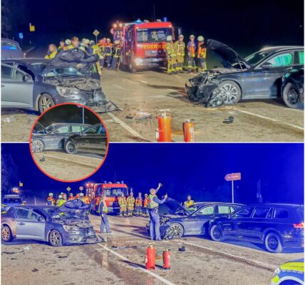 Horror-Crash an der A6! Drei Autos rasen ineinander – Flammen, Schreie, Vollsperrung und zwei Verletzte im Krankenhaus! 😱🔥