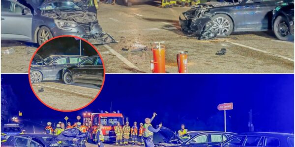 Horror-Crash an der A6! Drei Autos rasen ineinander – Flammen, Schreie, Vollsperrung und zwei Verletzte im Krankenhaus! 😱🔥