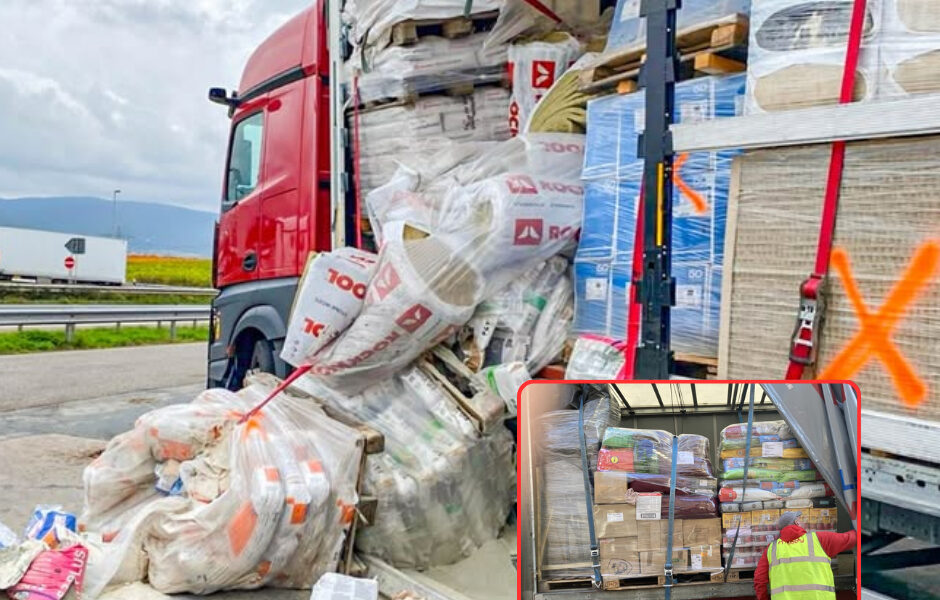 Lebensgefahr auf der A65 – 40-Tonner verliert fast Kontrolle wegen verrutschter Ladung: Polizei verhindert schweres Ungluck