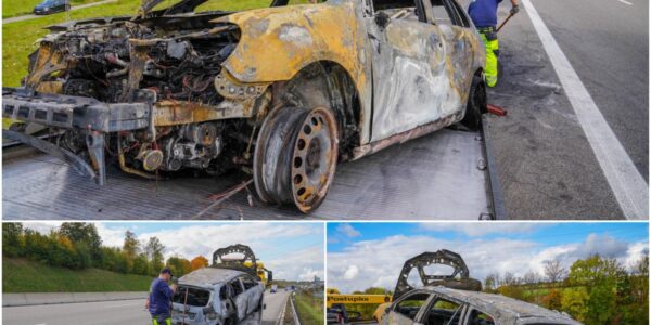 🚨Knappe Flucht auf der A6! Familie entkommt nur Sekunden vor dem Inferno – VW steht plötzlich in Flammen! Was dahinter steckt, schockiert alle