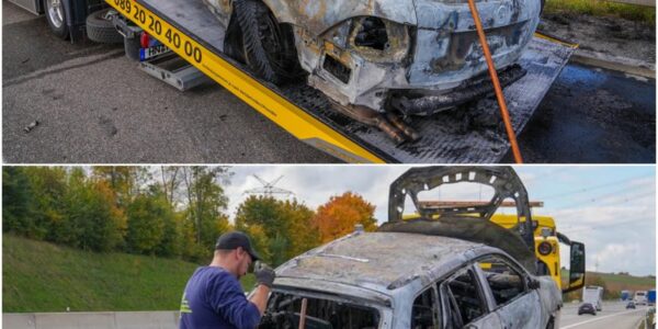 Auto in Flammen auf der A6 bei Heilbronn – Familie kann sich in letzter Sekunde retten