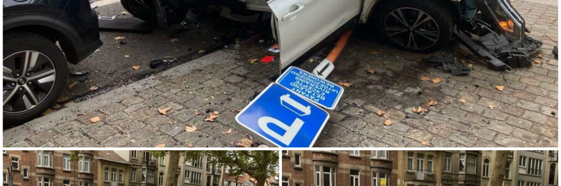 Drie auto’s zwaar beschadigd na hevige klap in Schaarbeek