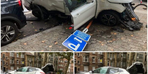 Drie auto’s zwaar beschadigd na hevige klap in Schaarbeek