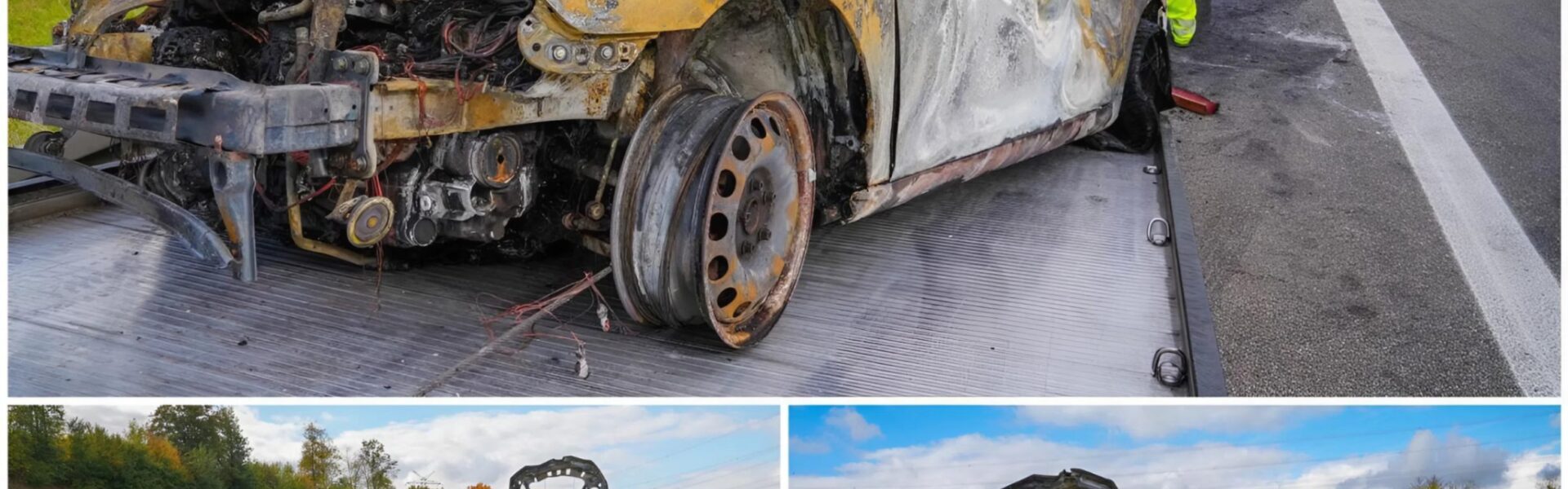 A6 bei Heilbronn: VW gerät in Flammen – Familie kann sich in letzter Sekunde retten