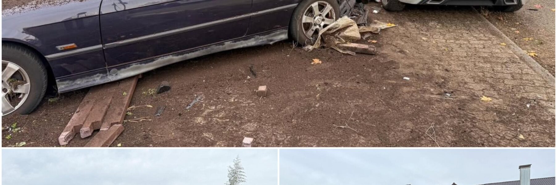 Horror-Crash in Stutensee-Blankenloch! Auto rast in 5 geparkte Fahrzeuge – Trümmerfeld, Verletzte, Chaos pur!