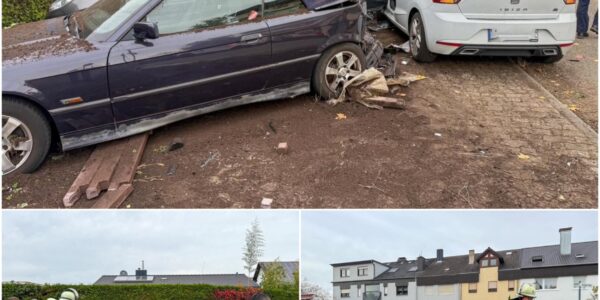 Horror-Crash in Stutensee-Blankenloch! Auto rast in 5 geparkte Fahrzeuge – Trümmerfeld, Verletzte, Chaos pur!