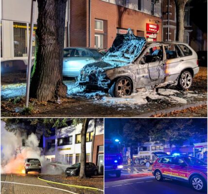 💨 Drama in Kleve: Auto explodiert nach Baumcrash – Fahrer flieht, Feuerwehr kämpft gegen Flammen!