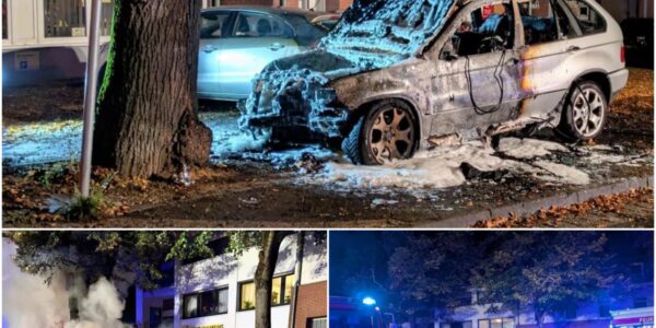 💨 Drama in Kleve: Auto explodiert nach Baumcrash – Fahrer flieht, Feuerwehr kämpft gegen Flammen!