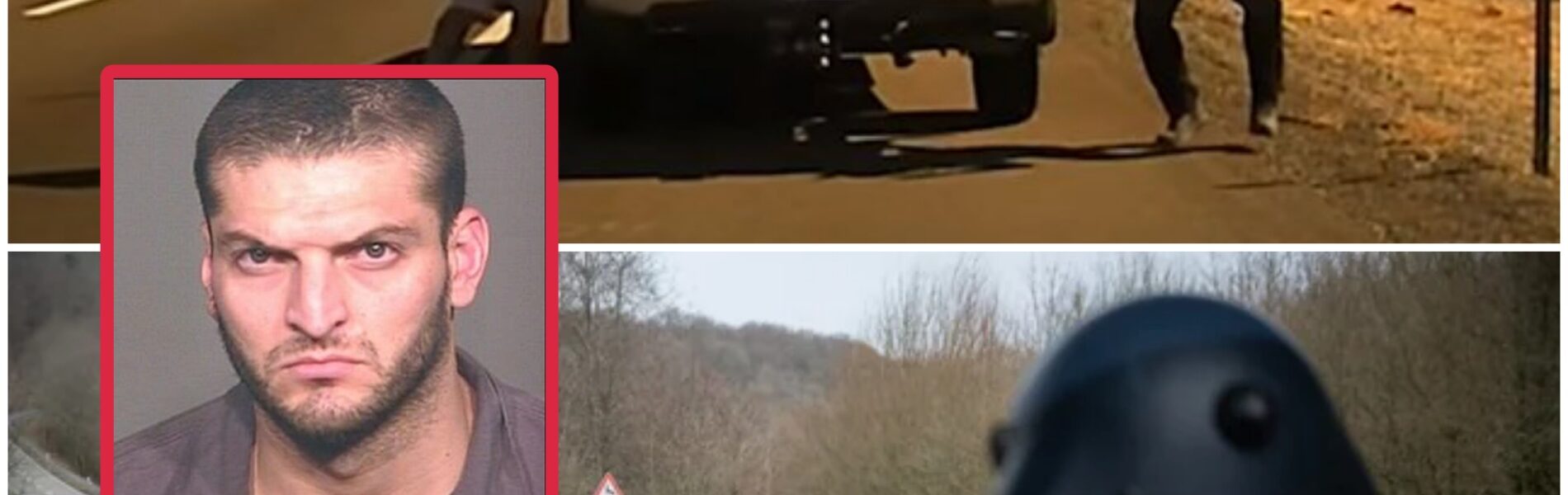 SCHOCK IN DER FRANKFURTER STADT: Ein Polizist wurde in einem Vorort von einem etwa 45-jährigen Mann angeschossen, der verdächtigt wird, ein illegaler Einwanderer aus Palästina zu sein, nachdem er das von ihm gefahrene Auto überprüft hatte, das vermutlich einem Bürger gestohlen worden war...