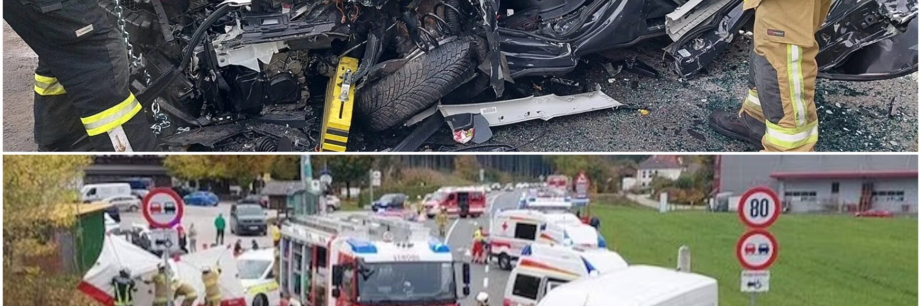 Drei Notärzte nach Frontalkollision im Einsatz