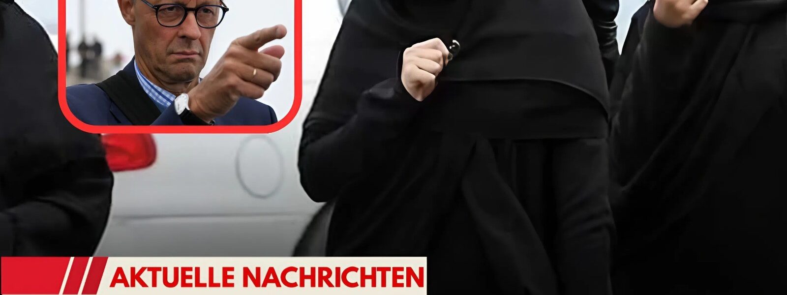 Die deutsche Bundeskanzlerin hat aus Sicherheitsgrunden ein Verbot fur Frauen erlassen, traditionelle muslimische Kleidung zu tragen, darunter die Abaya in Kombination mit Hijab und/oder Niqab. Die Entscheidung löste zahlreiche Proteste aus.