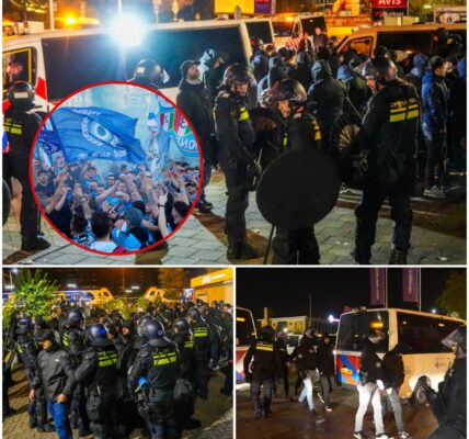 TITEL: Massale arrestatie in Eindhoven: 180 Napoli-fans opgepakt aan de Fuutlaan vlak voor Champions League-duel met PSV