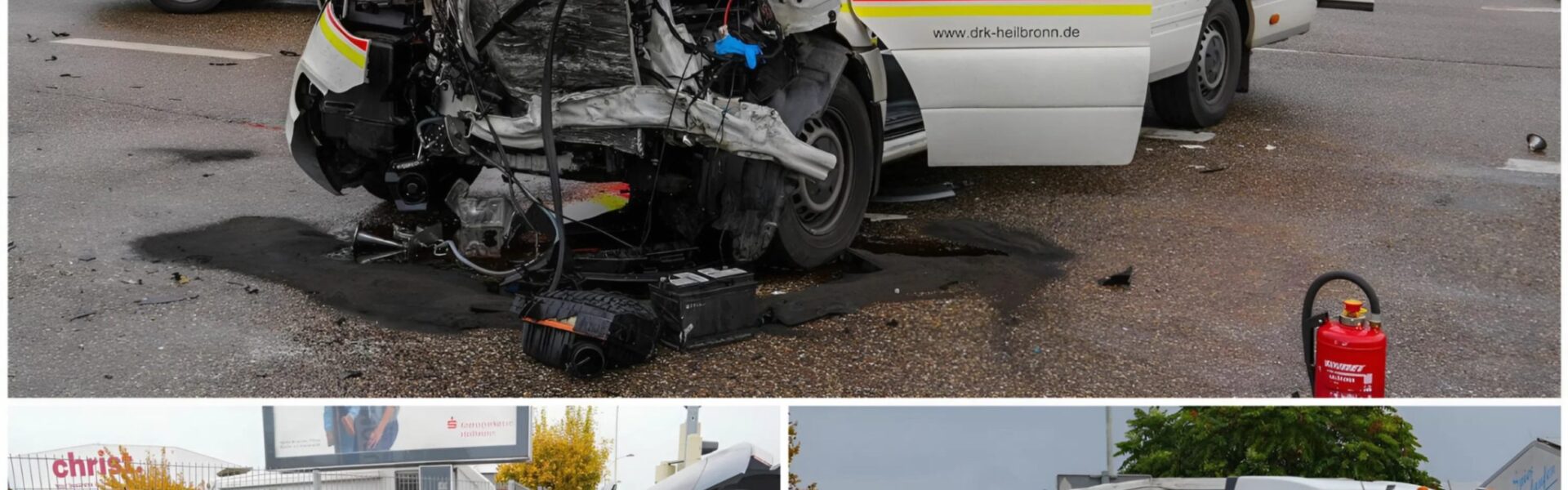 🚨 Schwerer Unfall in Heilbronn: Rettungswagen kollidiert mit Auto – fünf Verletzte