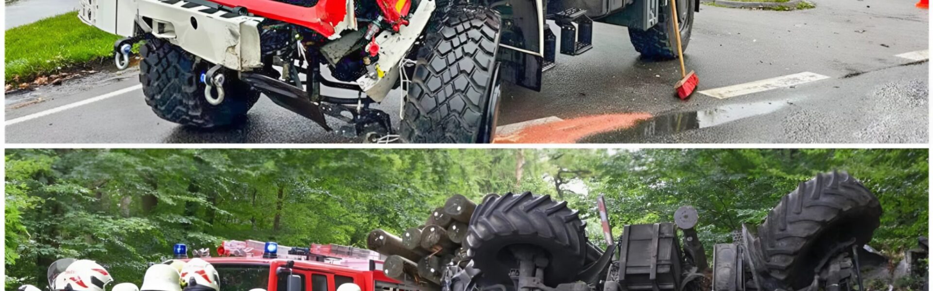 🚒 Feuerwehr-Unimog schwer beschädigt: Zusammenstoß mit Traktor fordert eine verletzte Person – Ermittlungen laufen