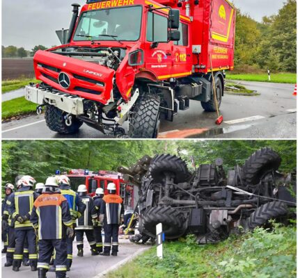 🚒 Feuerwehr-Unimog schwer beschädigt: Zusammenstoß mit Traktor fordert eine verletzte Person – Ermittlungen laufen